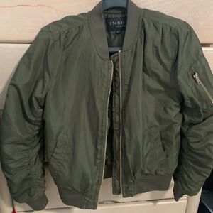 Green bomber jacket